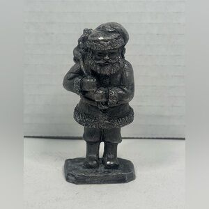 Michael Ricker Pewter Santa With Bag Of Toys